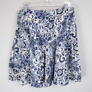 Lauren Ralph Lauren | Blue White Floral Skirt 12P
